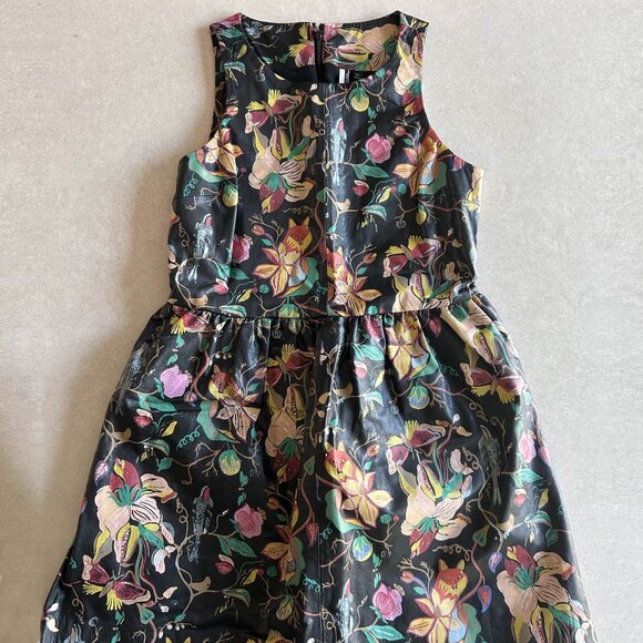 Topshop Hand Painted Leather Dress ASO Demi Lovato - Picture 4 of 11